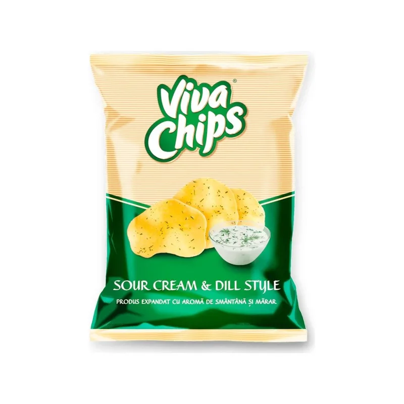 Viva Chips Smantana si Marar, 50 g