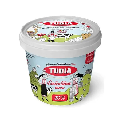 Tudia Smantana 20 %, 450 g