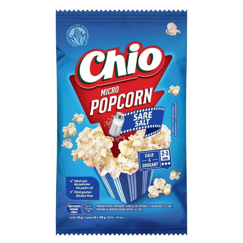 Chio Popcorn Microunde Sare, 80 g