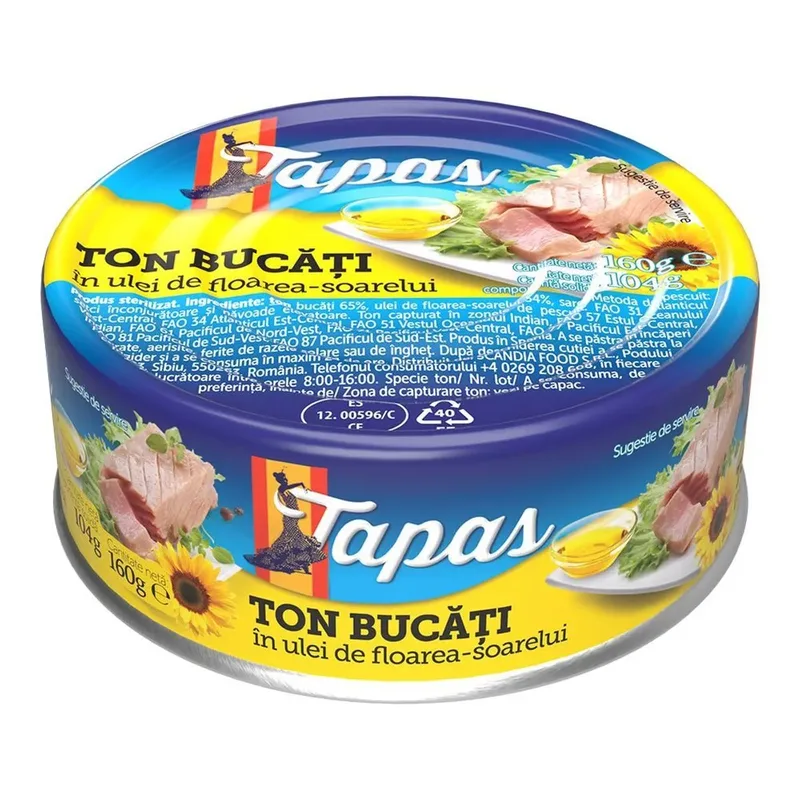Tapas Ton Bucati Ulei Fs, 160 g