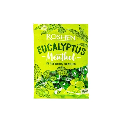Roshen Drops Menthol Eucalyptus, 200 g