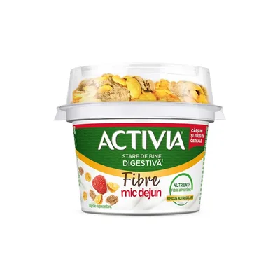 Activia Mic Dejun Capsuni/Cereale, 163 g