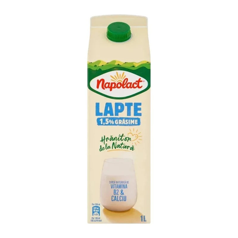 Napolact Lapte 1.5% Cutie, 1 l