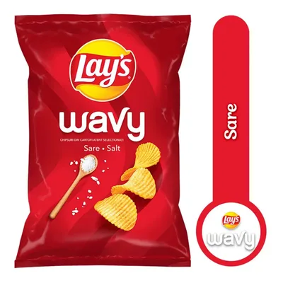 Lay S Chips Wavy Sare, 115 g