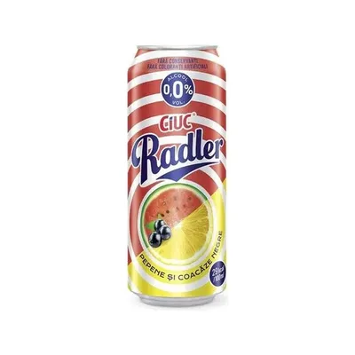 Ciuc Radler Pepene si Coacaza 0%, 500 ml