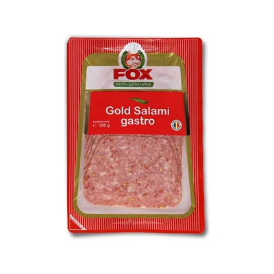 Fox Gold Salami Gastro Boabe Mustar, 100 g