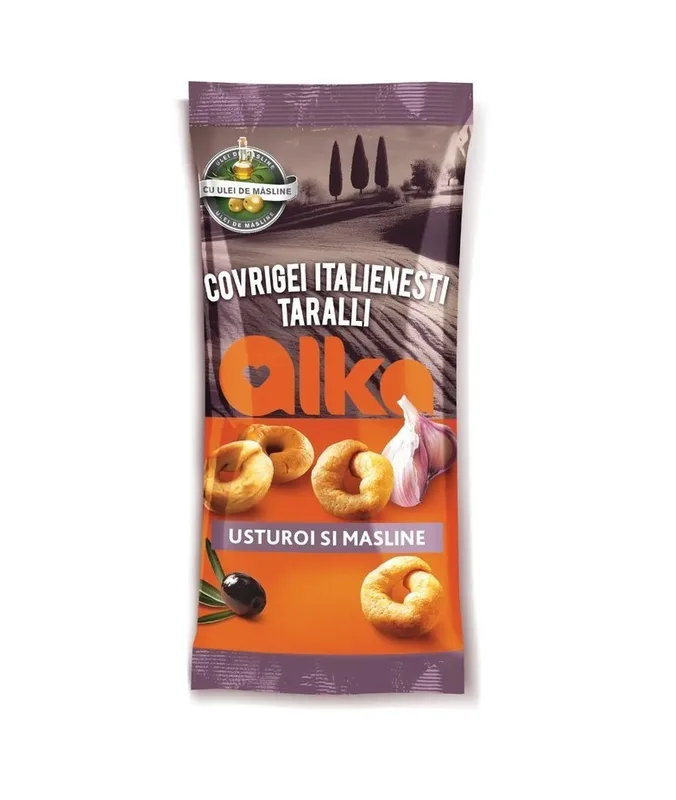 Alka Covrigei cu Usturoi si Masline, 100 g