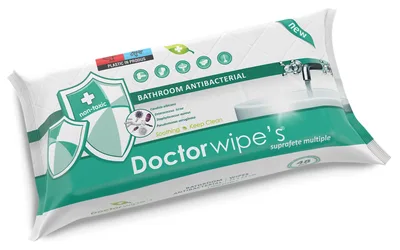 Doctor Wipes Serv Umede Dezinfectante Multisuprafete, 48 buc